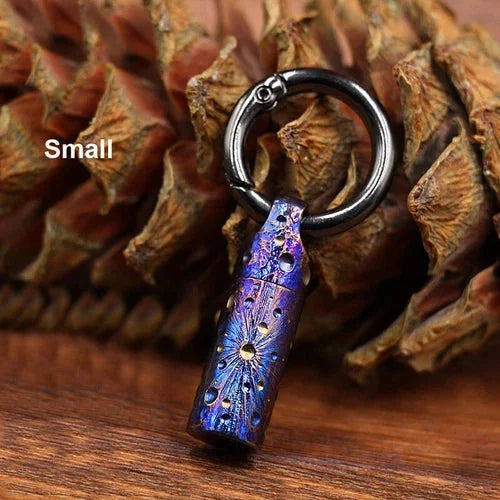 Titanium Waterproof Charm Pendant Pill Storage Container Outdoor Travel Tool 07FC0E-D4 - KOEEK [2]