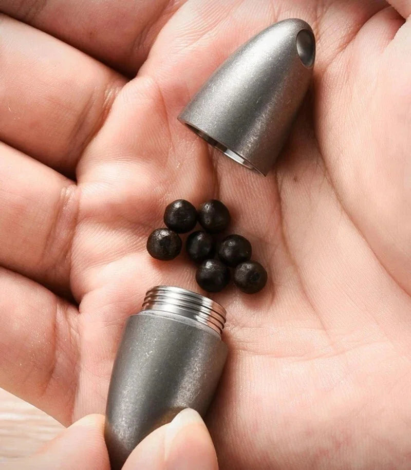 Titanium Waterproof Pill Case Holder Container Organizer Portable Keychain EDC 07FC0E-D4 - KOEEK [5]
