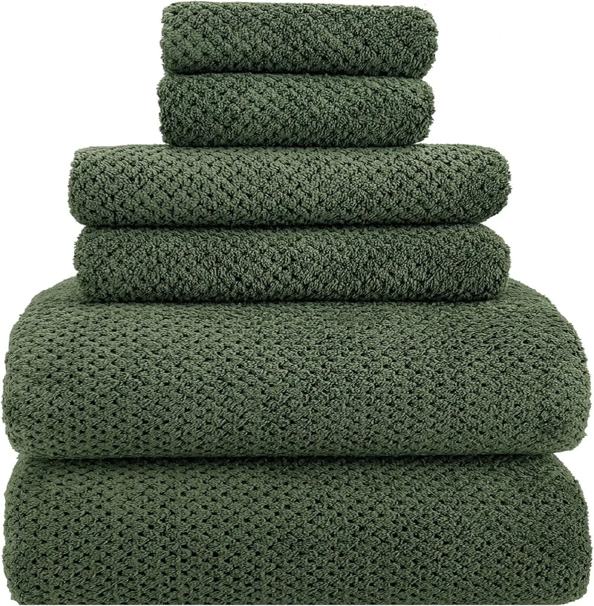 Towels, 29x59-Inch Oversized Bath Towel Set (6-Piece) for Bathroom 07FC0E-D4 - KOEEK [1]