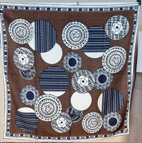 Twill Silk Scarf Bandanna Wrap 88X88cm coil Print Square Shawl 07FC0E-D4 - KOEEK [1]