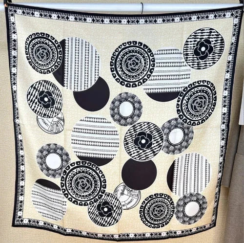 Twill Silk Scarf Bandanna Wrap 88X88cm coil Print Square Shawl 07FC0E-D4 - KOEEK [2]