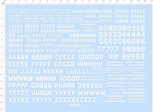 US ARMY 1-8mm Numbers 0-9 Character Uppercase Letter A-Z Water Slide Decal White 07FC0E-D4 - KOEEK [1]
