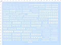 US ARMY 1-8mm Numbers 0-9 Character Uppercase Letter A-Z Water Slide Decal White 07FC0E-D4 - KOEEK [1]