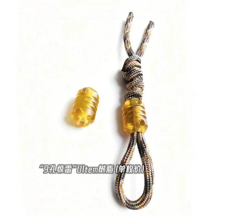 Ultem PEI Titanium Knife Lanyard Bead Pendant Keychain Parachute Cord EDC DIY 07FC0E-D4 - KOEEK [10]