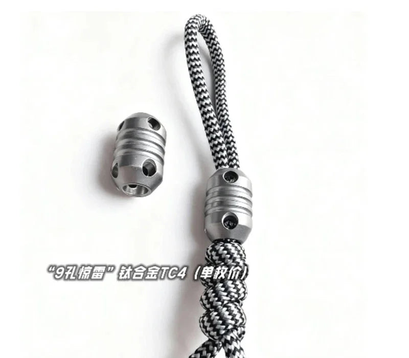Ultem PEI Titanium Knife Lanyard Bead Pendant Keychain Parachute Cord EDC DIY 07FC0E-D4 - KOEEK [11]