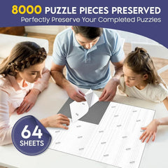 Ultra Adhesion Puzzle Glue Sheets,64 Puzzle Saver Sheets Preserves 8×1000 Pieces 07FC0E-D4 - KOEEK [2]