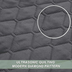Ultrasonic Reversible Full Queen Quilt Bedding Set with Pillow Shams 07FC0E-D4 - KOEEK [4]