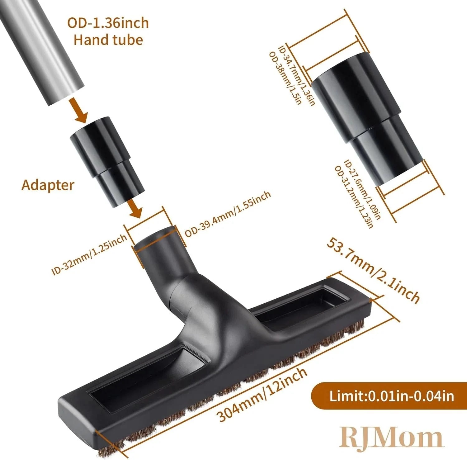 Universal vacuum floor brush attachment for vacuum cleaners 07FC0E-D4 - KOEEK [6]