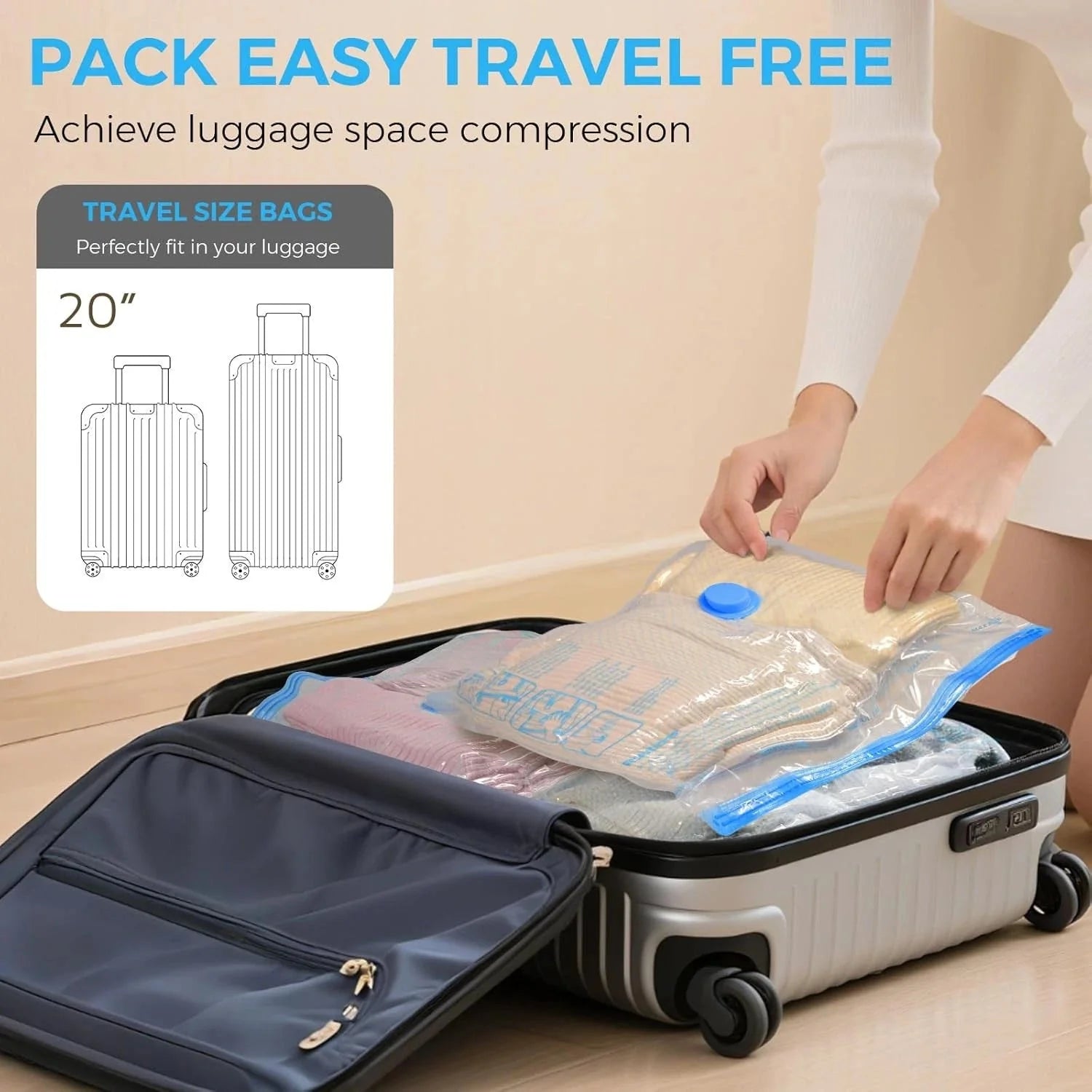 Vacuum Seal Bags for Clothing Travel, 12 Pack Vacuum Storage Bags for Clothes 07FC0E-D4 - KOEEK [7]