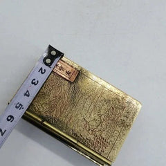 Vintage Brass Tobacco Box Landscape Relief Pure Copper Ink Cartridge Pipe Case 07FC0E-D4 - KOEEK [4]