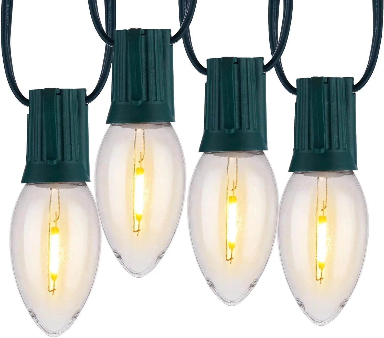 Vintage C9 LED Outdoor Warm White Christmas Lights, 50ft C9 String Lights 07FC0E-D4 - KOEEK [1]
