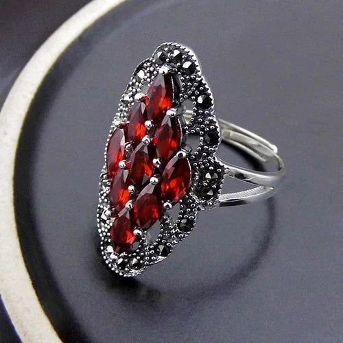 Vintage Classic Adjustable Open Ring Womens Fashion Statement Finger Ring 07FC0E-D4 - KOEEK [1]