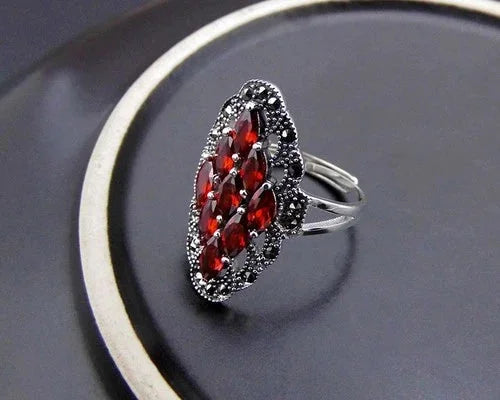 Vintage Classic Adjustable Open Ring Womens Fashion Statement Finger Ring 07FC0E-D4 - KOEEK [6]