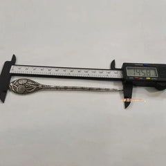 Vintage Silver Plated Copper Hairpin Floral Engraved Chinese Style 07FC0E-D4 - KOEEK [4]