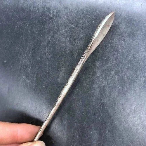 Vintage Silver Plated Copper Hairpin Floral Engraved Chinese Style 07FC0E-D4 - KOEEK [6]