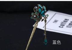 Vintage Tassel Flower Hairpin Hanfu Chinese Style Hair Accessory 07FC0E-D4 - KOEEK [4]
