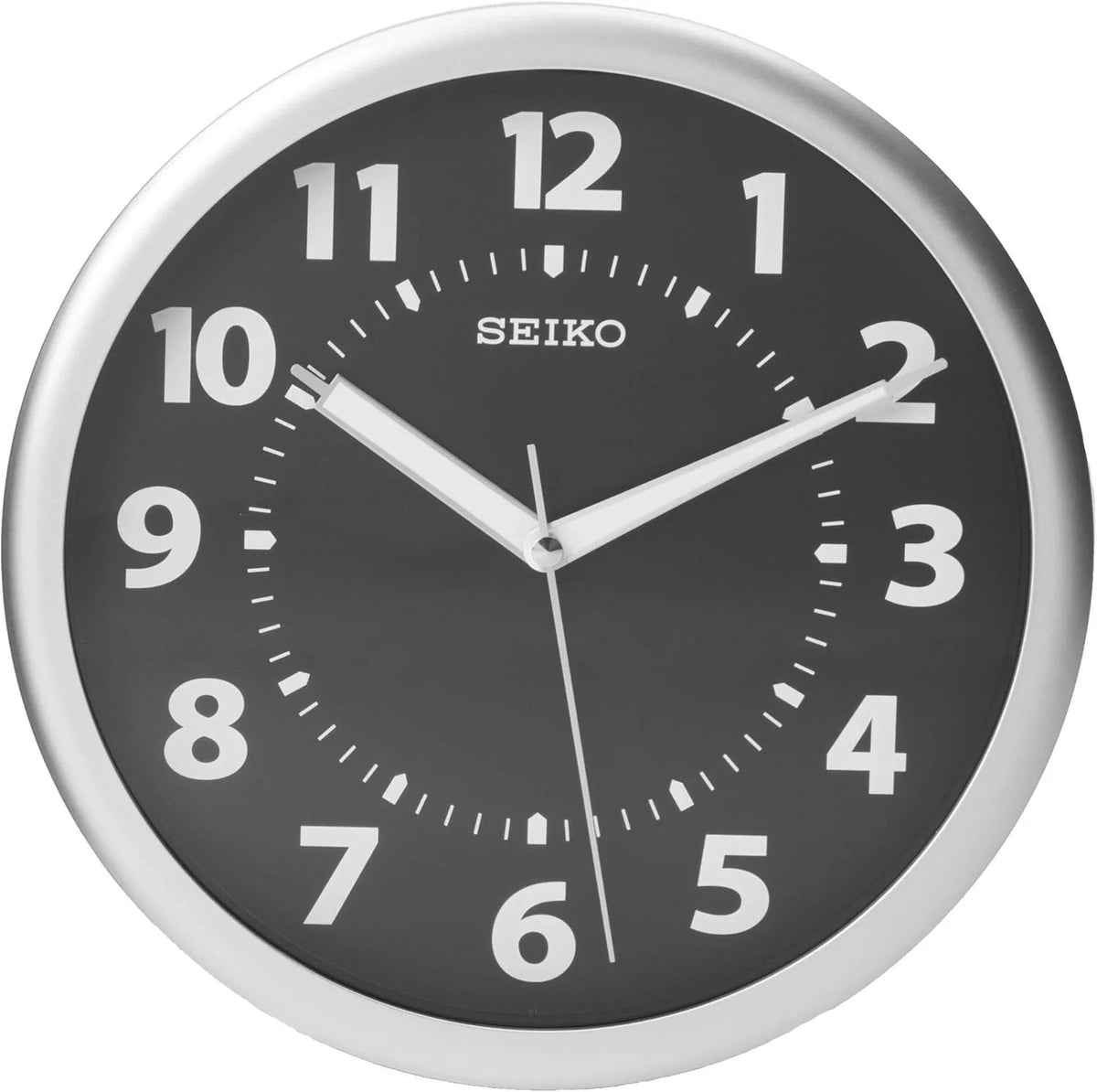 Wall Clock Silver-Tone Metallic Case Luminous Numerals 07FC0E-D4 - KOEEK [1]