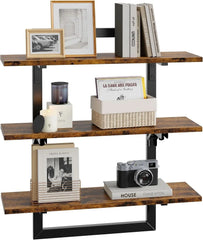 Wall Mount Floating Shelf, 24-Inch Wall Mount Shelf with Collapsible Bracket 07FC0E-D4 - KOEEK [3]