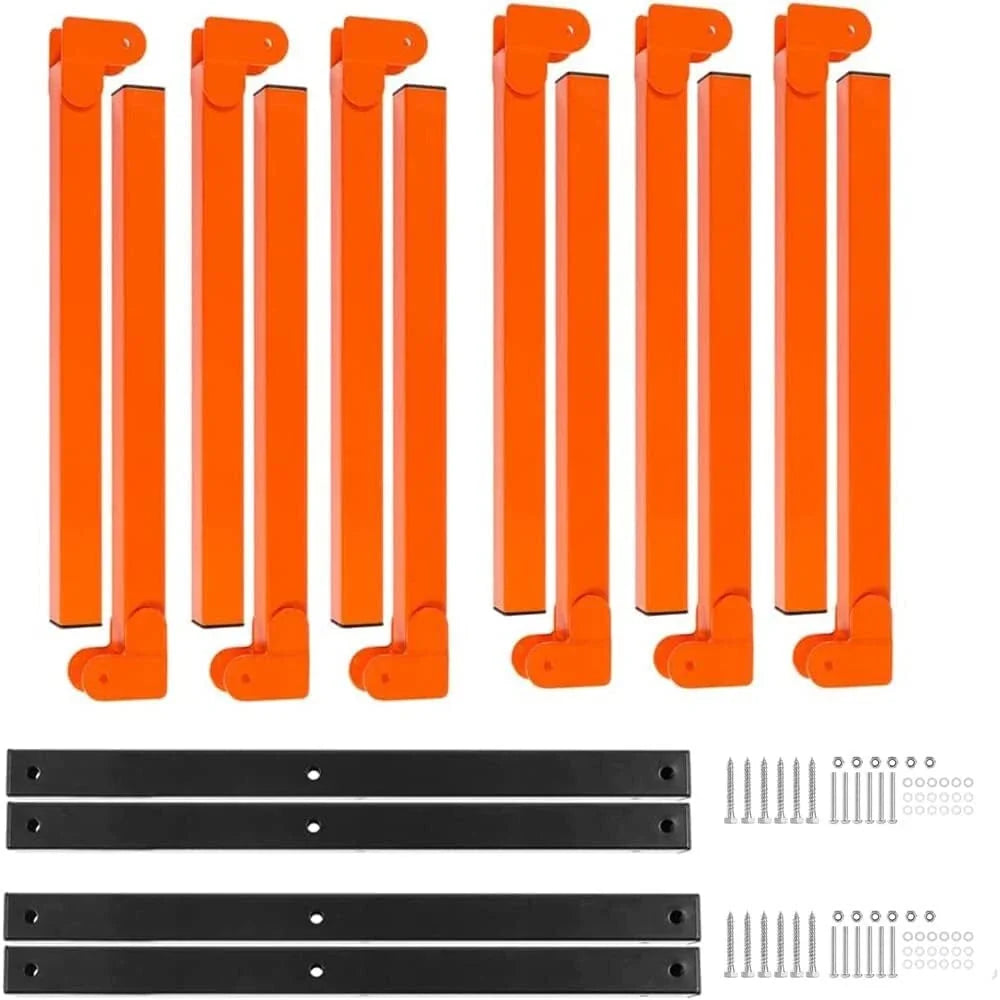 Wall Mount Wood Organizer and Lumber Storage Metal Rack with 3-Level,4 Pack 07FC0E-D4 - KOEEK [7]