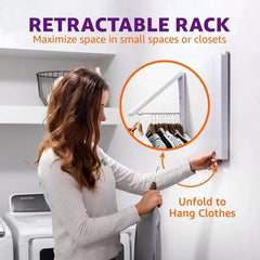 Wall-mounted clothes rack -  foldable clothes rack and storage rack 07FC0E-D4 - KOEEK [4]