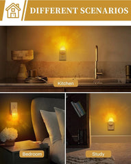 Wall-mounted night light [2-piece set], amber warm light night light, 1800K, 07FC0E-D4 - KOEEK [2]