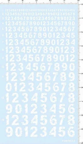 White Different Scale WWII Military FONTS 2-3 Number Model Kit Water Slide Decal 07FC0E-D4 - KOEEK [1]