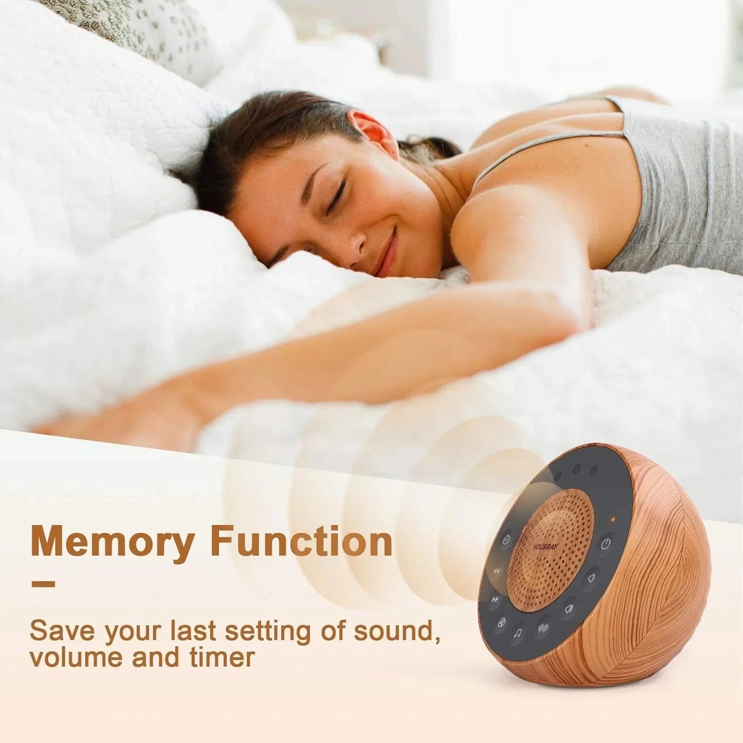 White noise machine with 31 soothing sounds, 5-watt loud stereo sound 07FC0E-D4 - KOEEK [1]