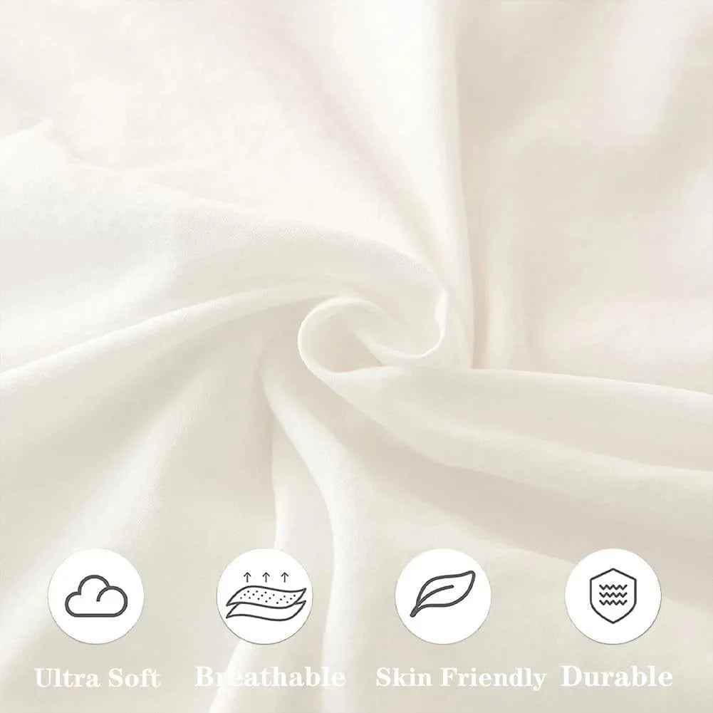White scalloped down comforter cover, girls' retro country-style bedding 07FC0E-D4 - KOEEK [6]