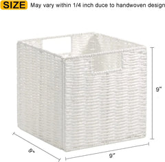 Wicker Storage Basket, Set of 2 Hand-Woven Storage Baskets for Organizing 07FC0E-D4 - KOEEK [2]