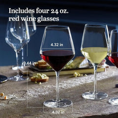 Wine Glass Set of 4, 24 oz. Seamless Wine Glasses with Stems for All Occasions 07FC0E-D4 - KOEEK [3]