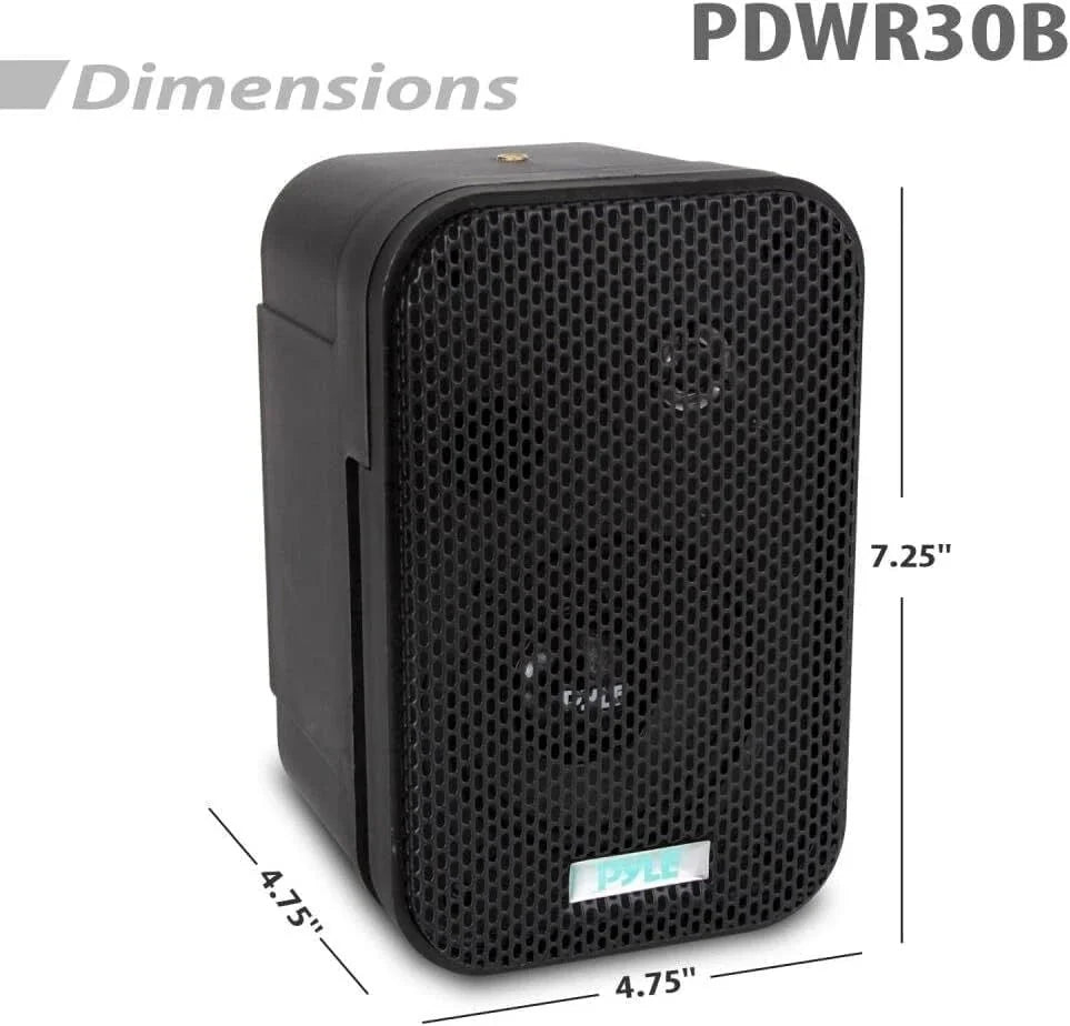 Wired Outdoor Speaker System (Pair), Marine Grade 2-way 300W Peak Power 07FC0E-D4 - KOEEK [4]
