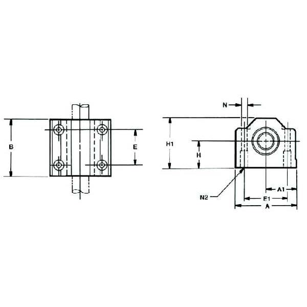 new Thomson Ssupb10 Pillow Block,0.625 In Bore,1.940 In L