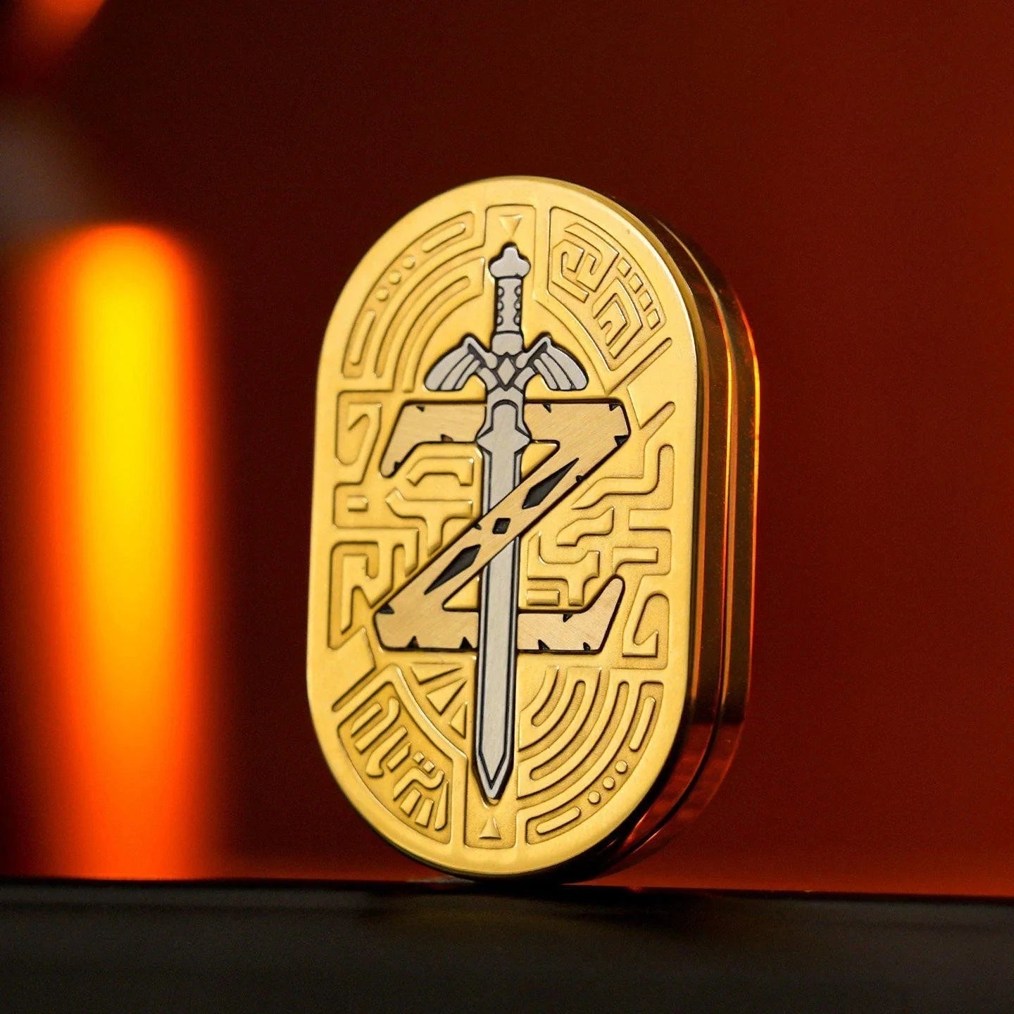 Zelda Sword Rhythm Push EDC Stress Relief Toy Direct Push Spin Pop Coin 07FC0E-D4 - KOEEK [2]