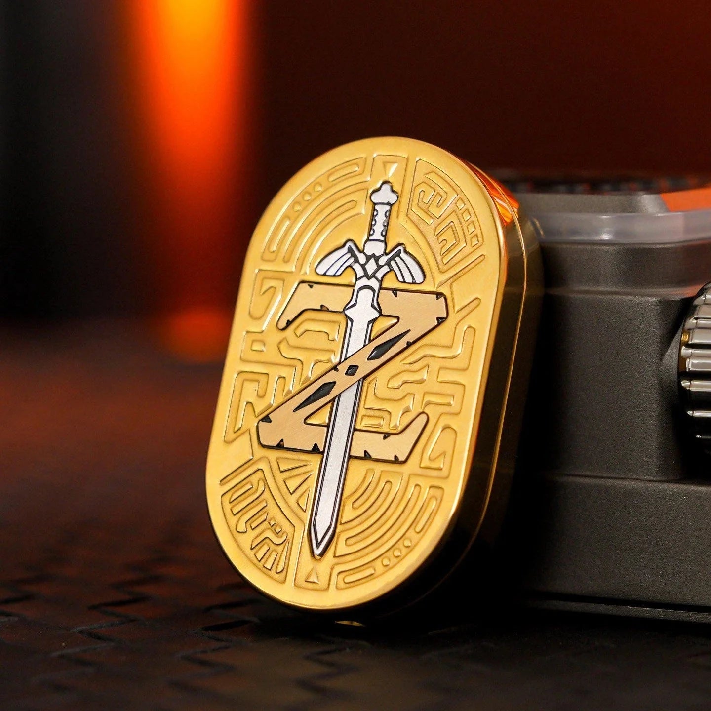Zelda Sword Rhythm Push EDC Stress Relief Toy Direct Push Spin Pop Coin 07FC0E-D4 - KOEEK [4]