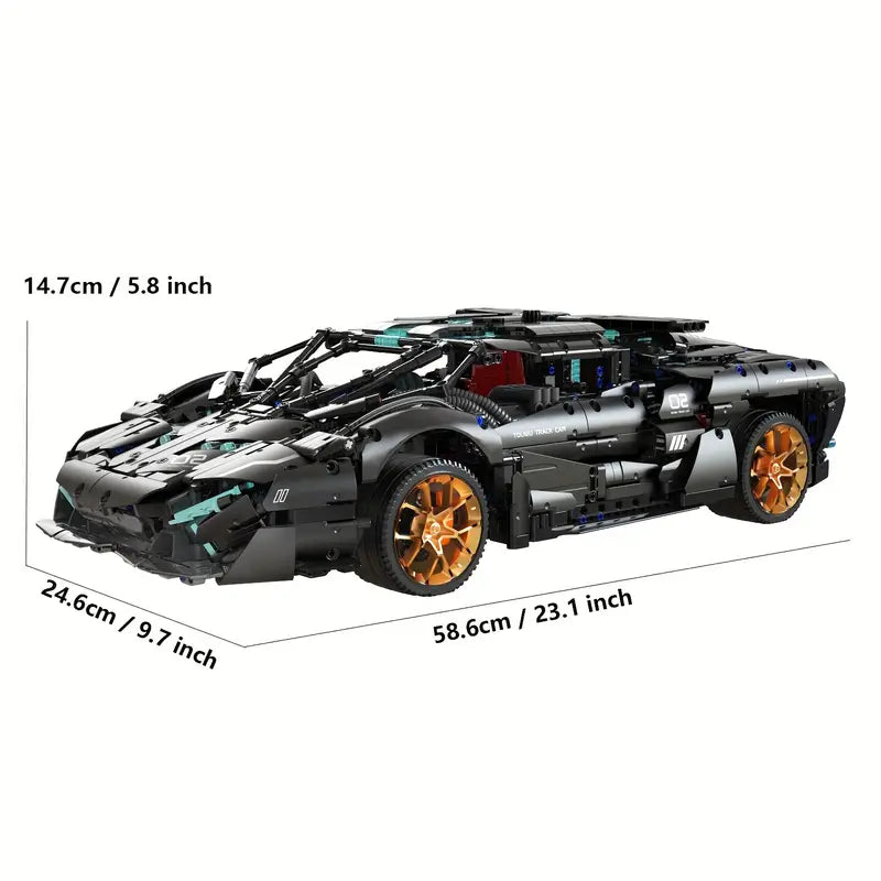 TUOMU 3520pcs Concept V8 Sport Car Building Brick Sets, 1:8 Scale Racing Car Model Building Blocks, Technic Car Blocks, Adult Collectible Model Cars Kits To Build, Best Gift For Car Enthusiasts TUOMU - KOEEK