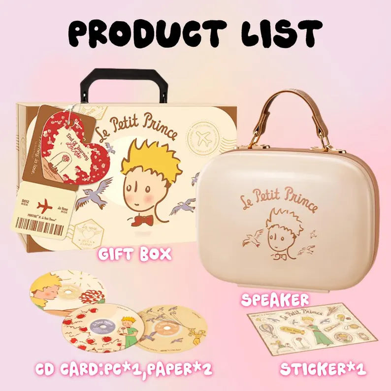 Personalized Bluetooth Speaker with Original Little Prince Illustration-Custom Music Box Style Gift for Kids,Book Lovers,Nursery Room Decor KOEEK - KOEEK