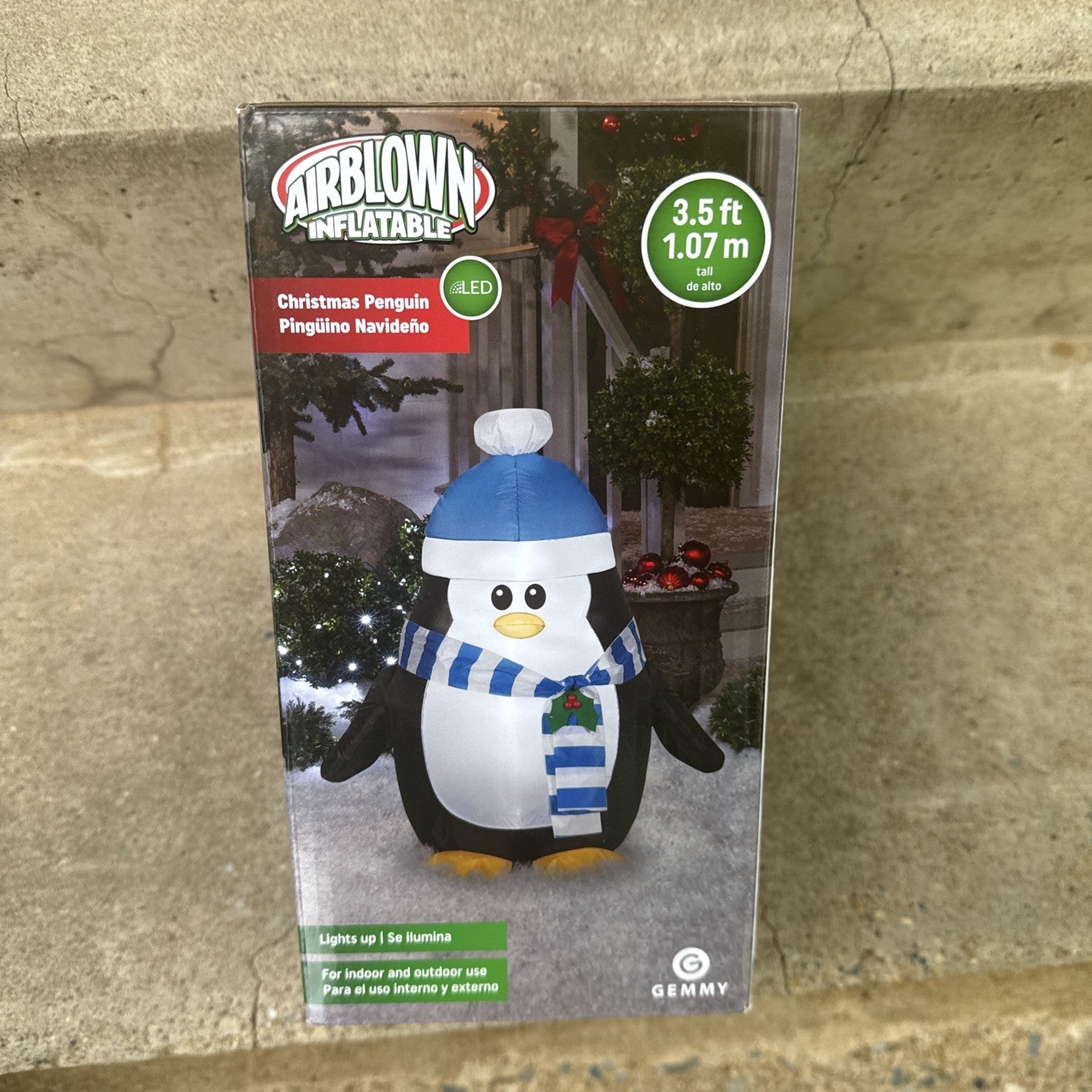 Gemmy Airblown Lighted Penguin Blue Hat Christmas Holiday Indoor/Outdoor Decor GEMMY - KOEEK