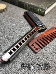 Hot Sandalwood Harmonica Comb for Hohner MB1896 / MBD / MBC / SP20 / Rocket 07FC0E-D4 - KOEEK