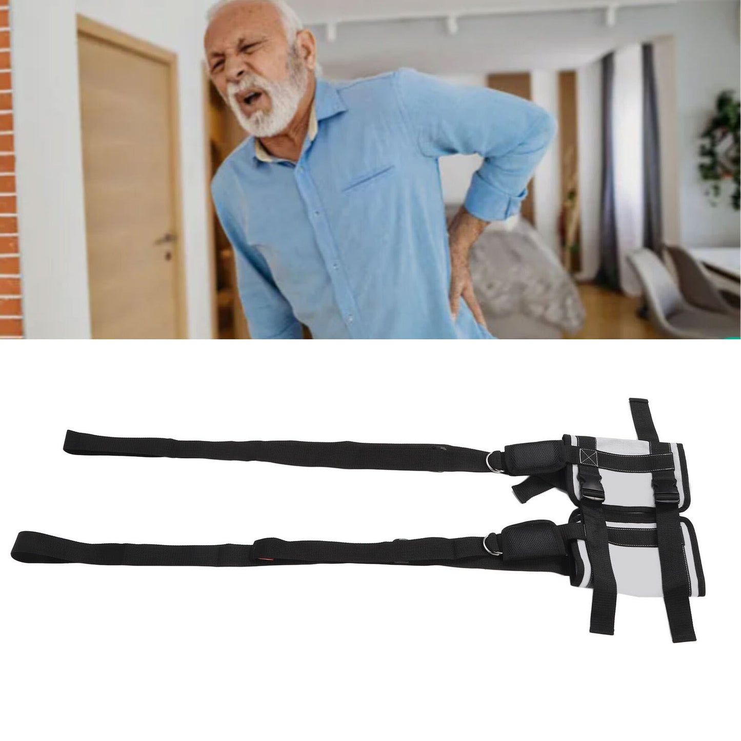 new Back Stretcher Lumbar Traction Device Reduce Pressure Thicken Cotton Fabric HGF koeek - KOEEK