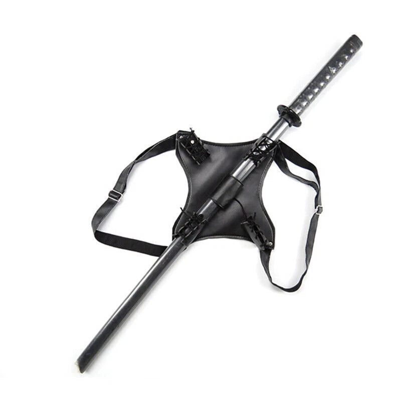 Medieval Retro Mutant Deadpool Cosplay Strap Sword Back Holder Black Bag Holster 07FC0E-D4 - KOEEK