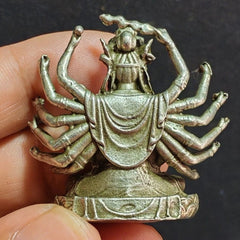Solid Brass Thousand Hands Guanyin Buddhist Statue Bodhisattva Metal Sculpture 07FC0E-D4 - KOEEK