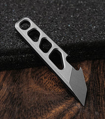 EDC Titanium Alloy Multi Tools Pry Bar Crowbar Bottle Opener Keychain Pendant 07FC0E-D4 - KOEEK