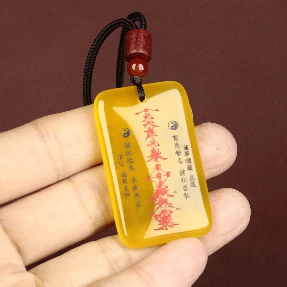 Natural Jade Taoist Nine Heavens Thunder Ancestor Pendant Single Sided Carved 07FC0E-D4 - KOEEK
