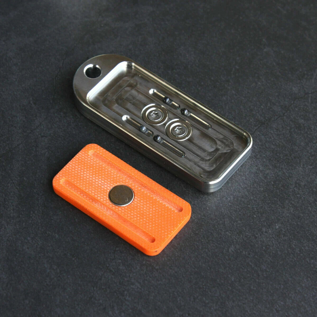 Click Press Coin Mechanical Push Card Pocket EDC Hand Fidget decompression Toys 07FC0E-D4 - KOEEK