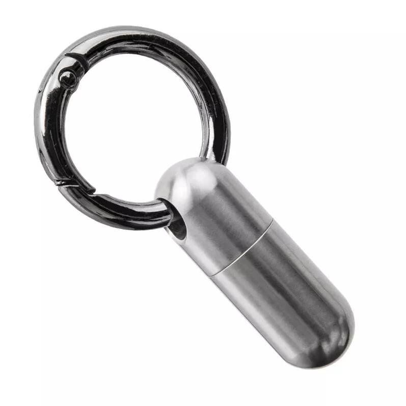 EDC Titanium Keychain Waterproof Box Sealed Container Storage Tank w Key Ring 07FC0E-D4 - KOEEK
