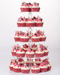 5 Tier Round Acrylic Cupcake Tree Tower Display Stand Display for Pastry Wedding 07FC0E-D4 - KOEEK