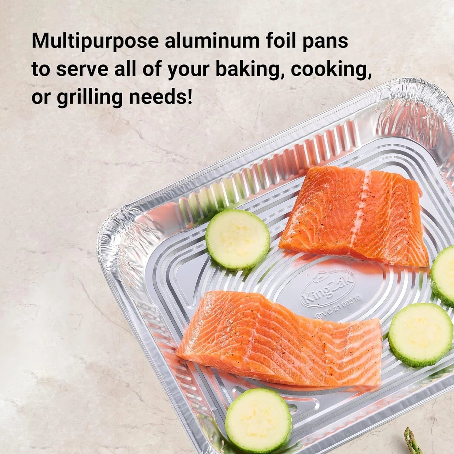 Half Size Aluminum Pans, 9X13,Extra Heavy Duty Disposable Baking Pans (100 Pack) 07FC0E-D4 - KOEEK