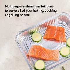 Half Size Aluminum Pans, 9X13,Extra Heavy Duty Disposable Baking Pans (100 Pack) 07FC0E-D4 - KOEEK