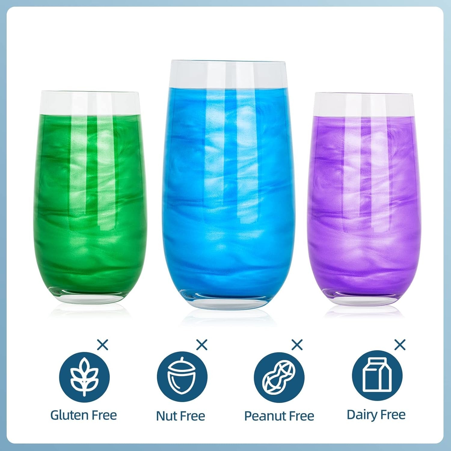 new Edible Glitter Set - Luster Dust 12 Colors, Blue,Copper,Green,Violet,White