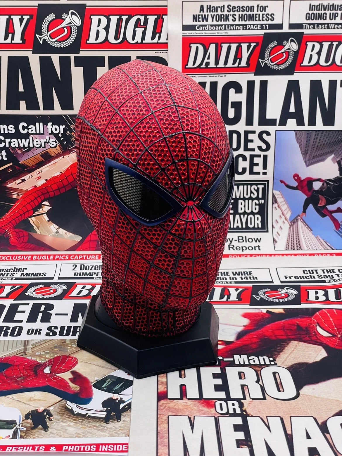 The Amazing Spider-man Andrew Garfield Cosplay Mask Prop 1:1 Full 3D Texture Ver 07FC0E-D4 - KOEEK